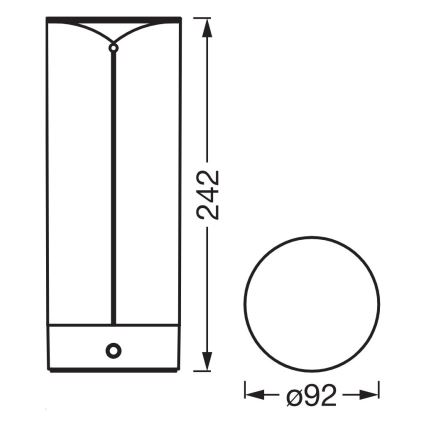 Osram - Lámpara de sobremesa para exterior LED táctil regulable ENDURA STYLE LED/1,5W/5V 2500 mAh USB IP54 antracita