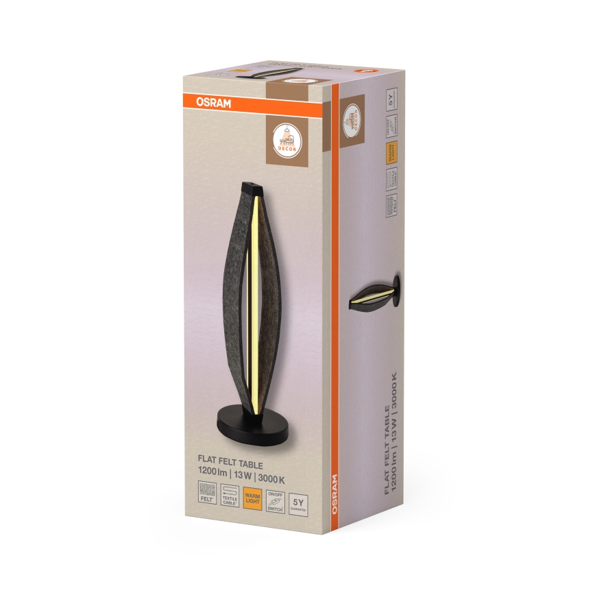 Osram - Lámpara de mesa LED DECOR FLAT LED/13W/230V gris