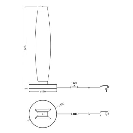 Osram - Lámpara de mesa LED DECOR FLAT LED/13W/230V gris
