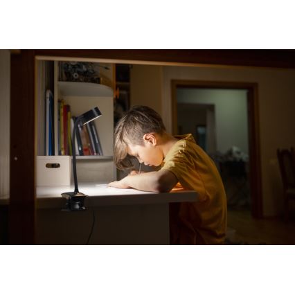 Osram - Lámpara LED de escritorio regulable con pinza OFFICE LINE LED/4,8W/230V 3000/4000/6500K negra