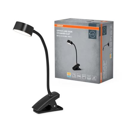 Osram - Lámpara LED de escritorio regulable con pinza OFFICE LINE LED/4,8W/230V 3000/4000/6500K negra
