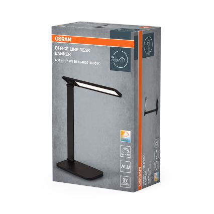 Osram - Lámpara de escritorio LED regulable OFFICE LINE LED/7W/230V 3000/4000/6500K negra