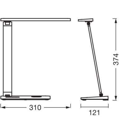 Osram - Lámpara de escritorio LED regulable OFFICE LINE LED/7W/230V 3000/4000/6500K negra