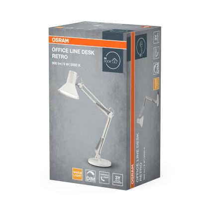 Osram - Lámpara de mesa LED regulable OFFICE LINE LED/9W/230V 3000K blanca