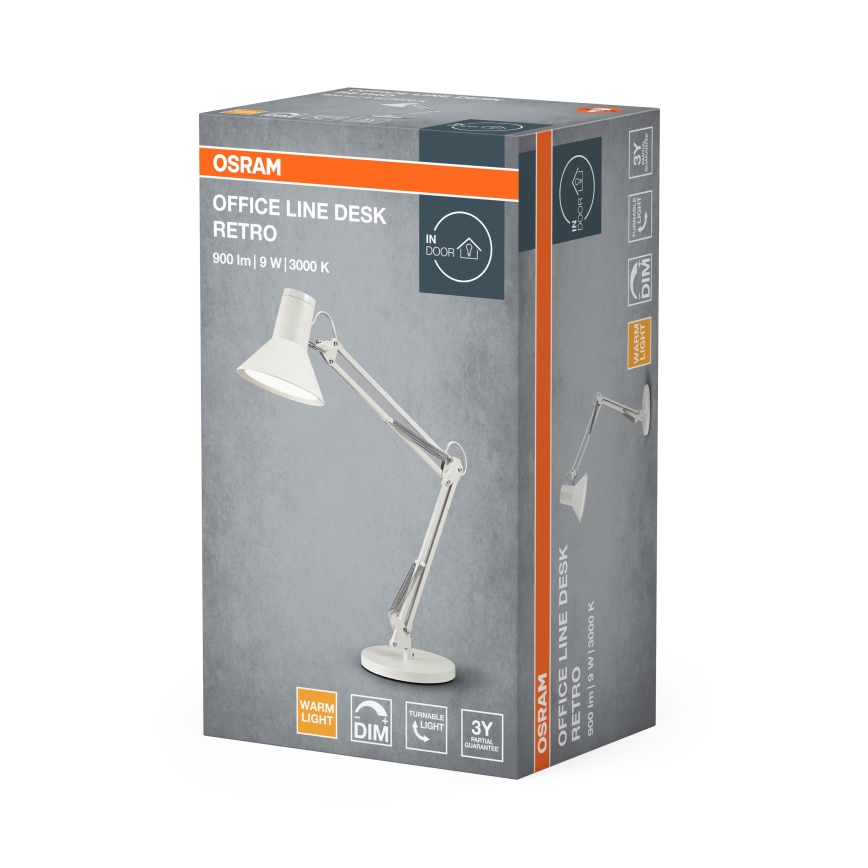 Osram - Lámpara de mesa LED regulable OFFICE LINE LED/9W/230V 3000K blanca