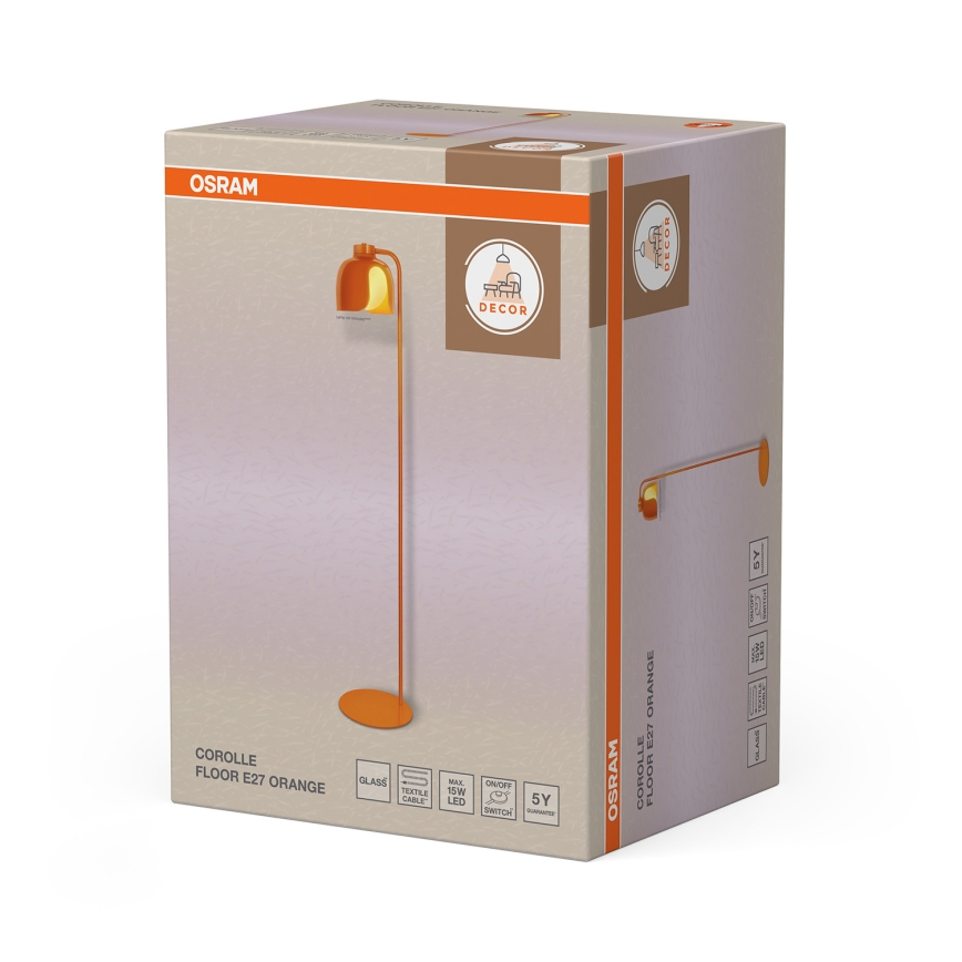 Osram - Lámpara de pie DECOR COROLLE 1xE27/15W/230V naranja