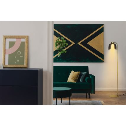 Osram - Lámpara de pie DECOR COROLLE 1xE27/15W/230V negro/dorado