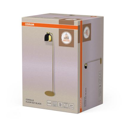 Osram - Lámpara de pie DECOR COROLLE 1xE27/15W/230V negro/dorado