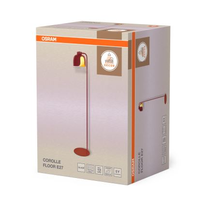 Osram - Lámpara de pie DECOR COROLLE 1xE27/15W/230V roja