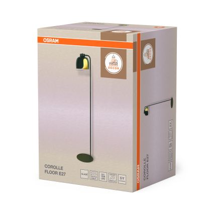 Osram - Lámpara de pie DECOR COROLLE 1xE27/15W/230V verde