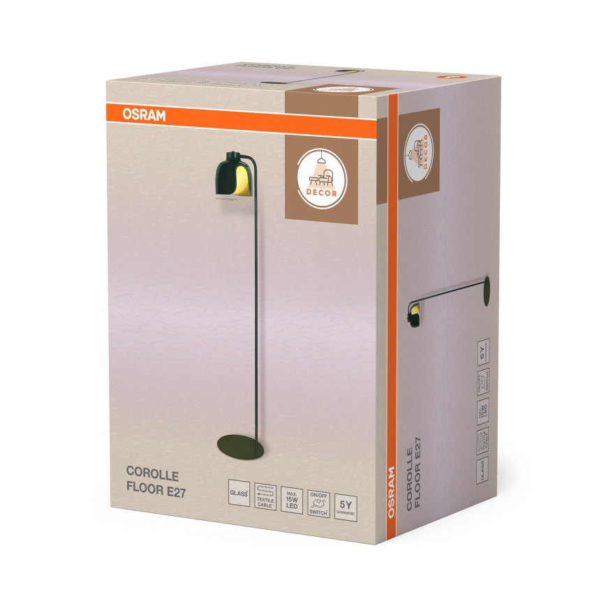 Osram - Lámpara de pie DECOR COROLLE 1xE27/15W/230V verde