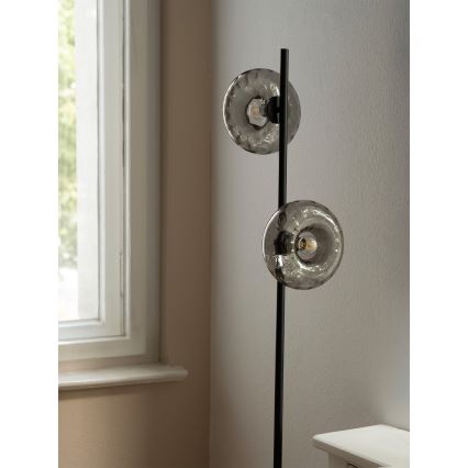 Osram - Lámpara de pie DECOR SMOKE 2xE14/12W/230V negro/gris ahumado