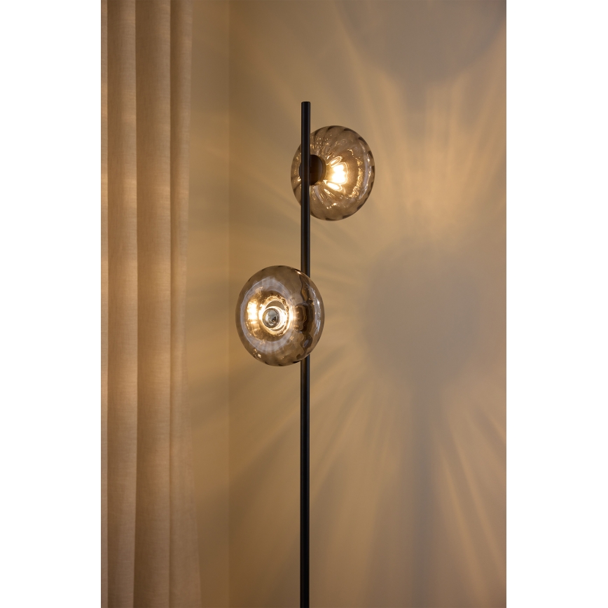 Osram - Lámpara de pie DECOR SMOKE 2xE14/12W/230V negro/gris ahumado