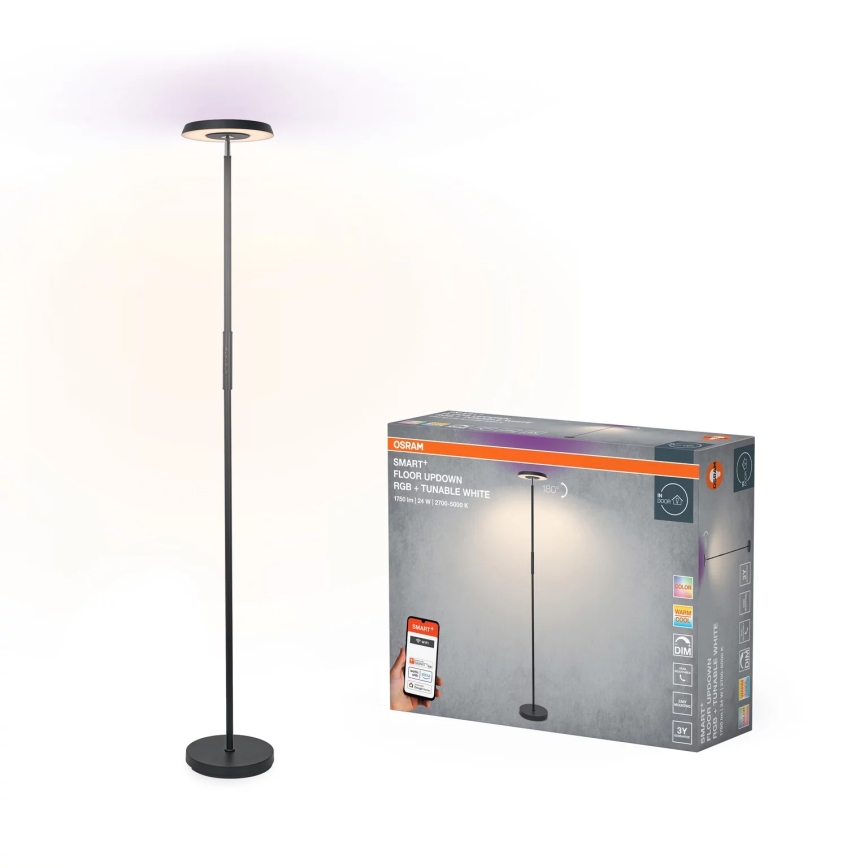 Osram - Lámpara de pie LED RGBW regulable SMART+ FLOOR LED/24W/230V 2700-5000K Wi-Fi