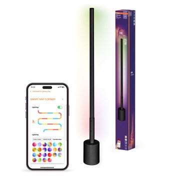 Osram - Lámpara de pie LED RGBW regulable SMART+ FLOOR LED/8W/230V 2700-6500K Wi-Fi negra + mando a distancia