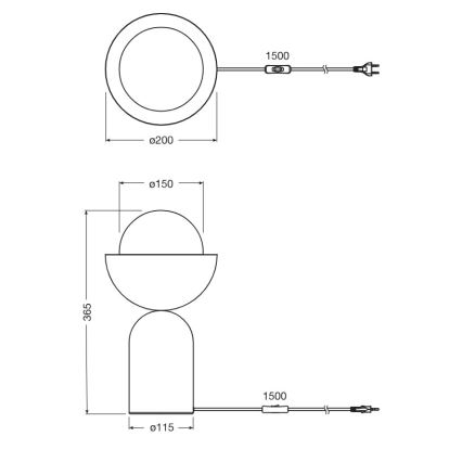 Osram - Lámpara de sobremesa DECOR BOWL 1xE14/25W/230V verde/amarilla