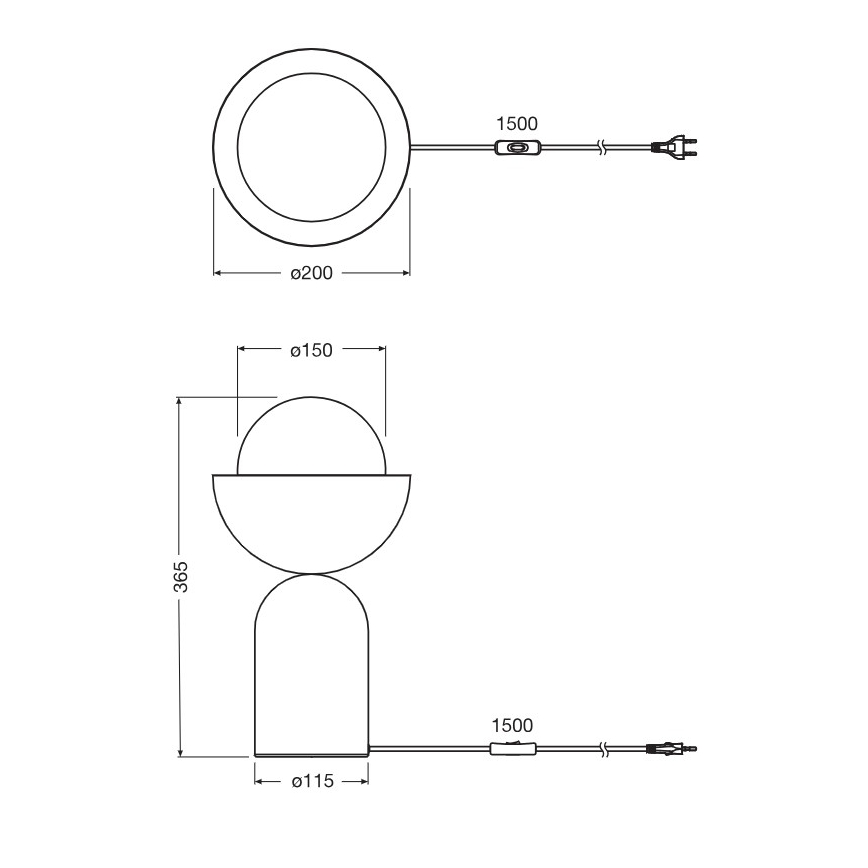 Osram - Lámpara de sobremesa DECOR BOWL 1xE14/25W/230V verde/amarilla