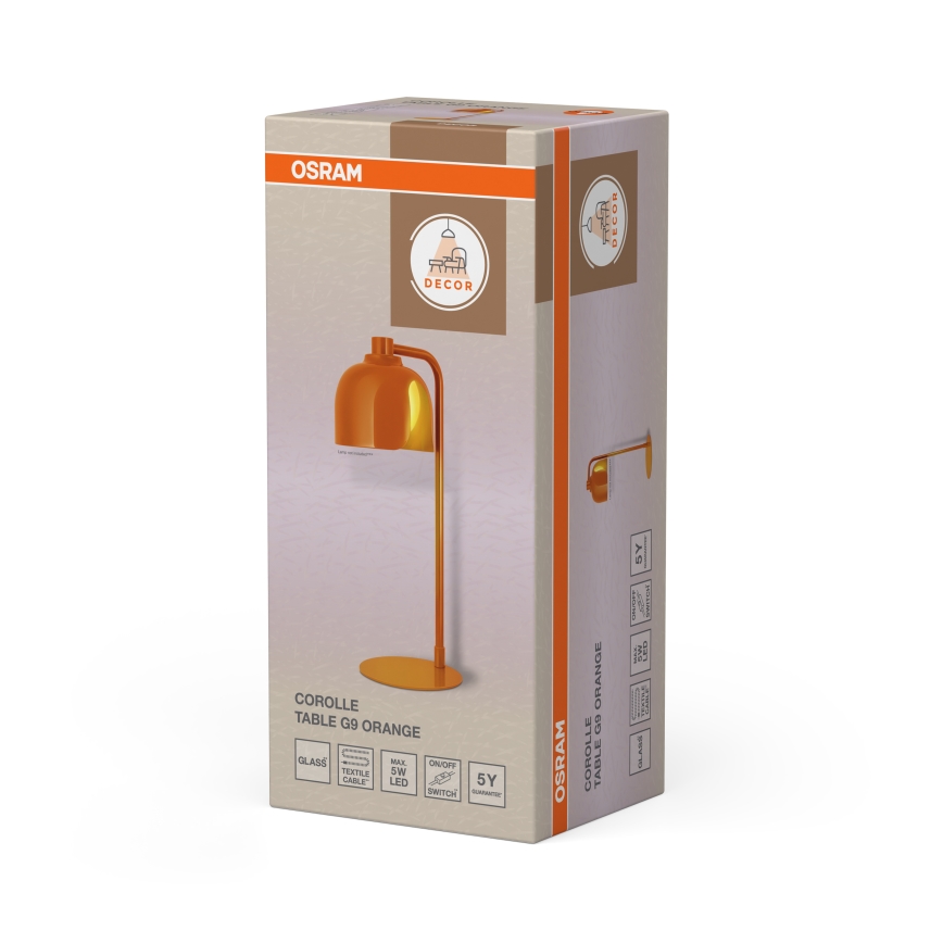 Osram - Lámpara de sobremesa DECOR COROLLE 1xG9/20W/230V naranja
