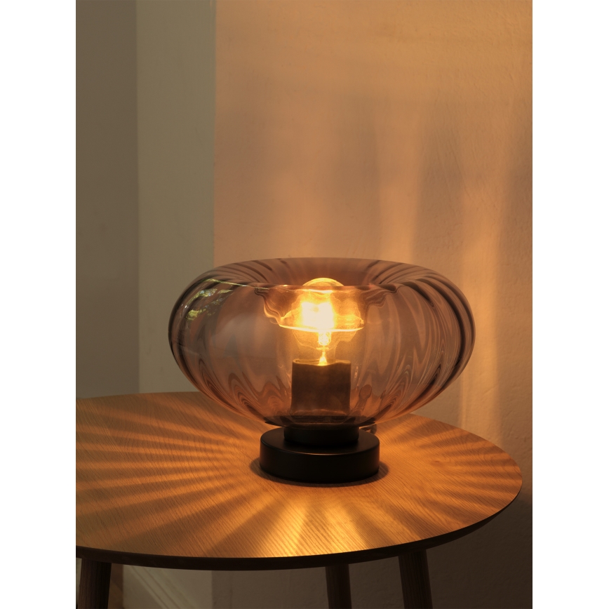 Osram - Lámpara de sobremesa DECOR SMOKE 1xE27/12W/230V negro/gris ahumado