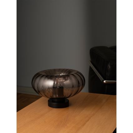 Osram - Lámpara de sobremesa DECOR SMOKE 1xE27/12W/230V negro/gris ahumado