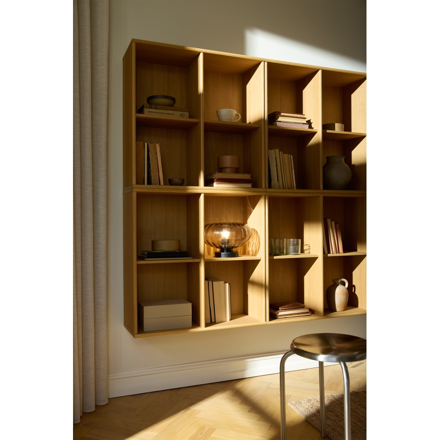 Osram - Lámpara de sobremesa DECOR SMOKE 1xE27/12W/230V negro/gris ahumado