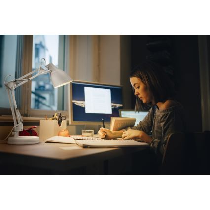 Osram - Lámpara de sobremesa DESK LINE 1xE27/11W/230V blanca