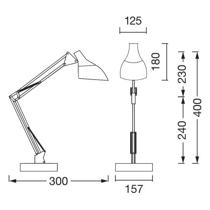 Osram - Lámpara de sobremesa DESK LINE 1xE27/11W/230V blanca