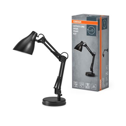 Osram - Lámpara de sobremesa DESK LINE 1xE27/11W/230V negra