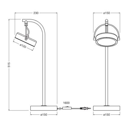 Osram - Lámpara de sobremesa LED DECOR PUCK LED/11W/230V CRI 90 negra