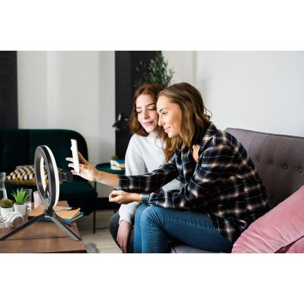 Osram - Lámpara de mesa LED regulable con trípode y soporte para vlogging LED/5,5W/USB 3000-6500K 210 mAh