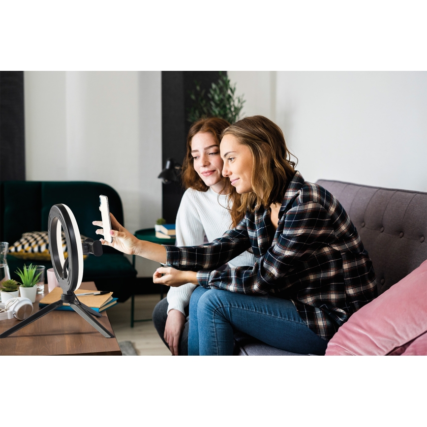 Osram - Lámpara de mesa LED regulable con trípode y soporte para vlogging LED/5,5W/USB 3000-6500K 210 mAh