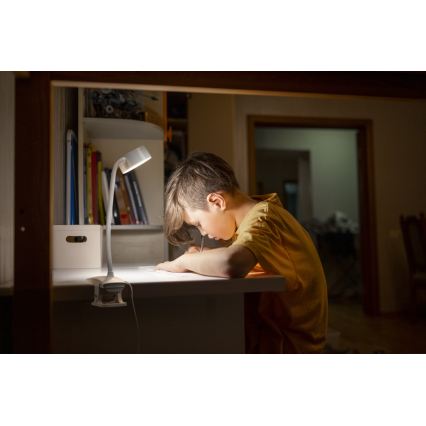 Osram - Lámpara de mesa LED regulable con pinza OFFICE LINE LED/4,8W/230V 3000/4000/6500K blanca