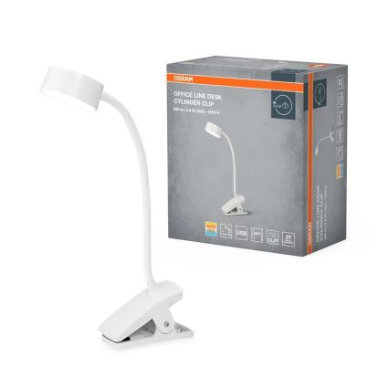 Osram - Lámpara de mesa LED regulable con pinza OFFICE LINE LED/4,8W/230V 3000/4000/6500K blanca