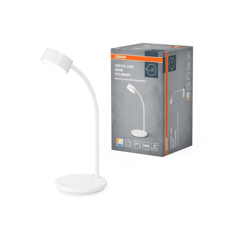 Osram - Lámpara de escritorio LED regulable OFFICE LINE LED/4,8W/230V 3000/4000/6500K blanca