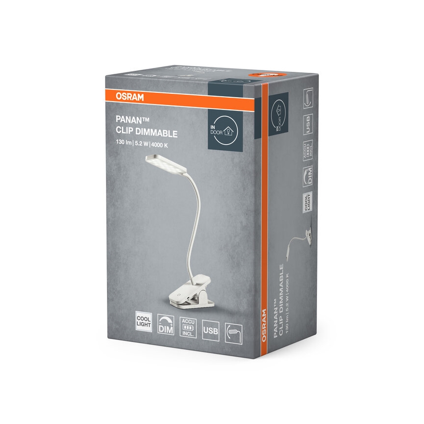 Osram - Lámpara de sobremesa táctil LED regulable PANAN LED/5,2W/5V 1200 mAh