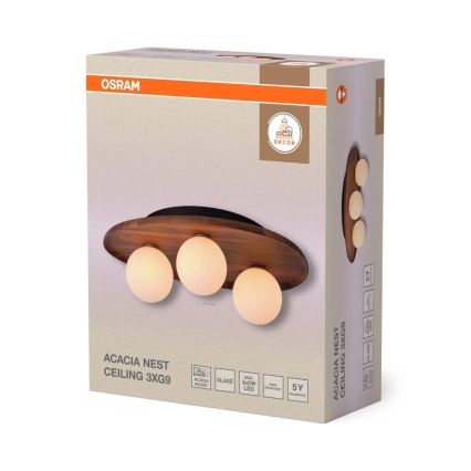 Osram - Lámpara de techo ACACIA NEST 3xG9/5W/230V acabado en acacia