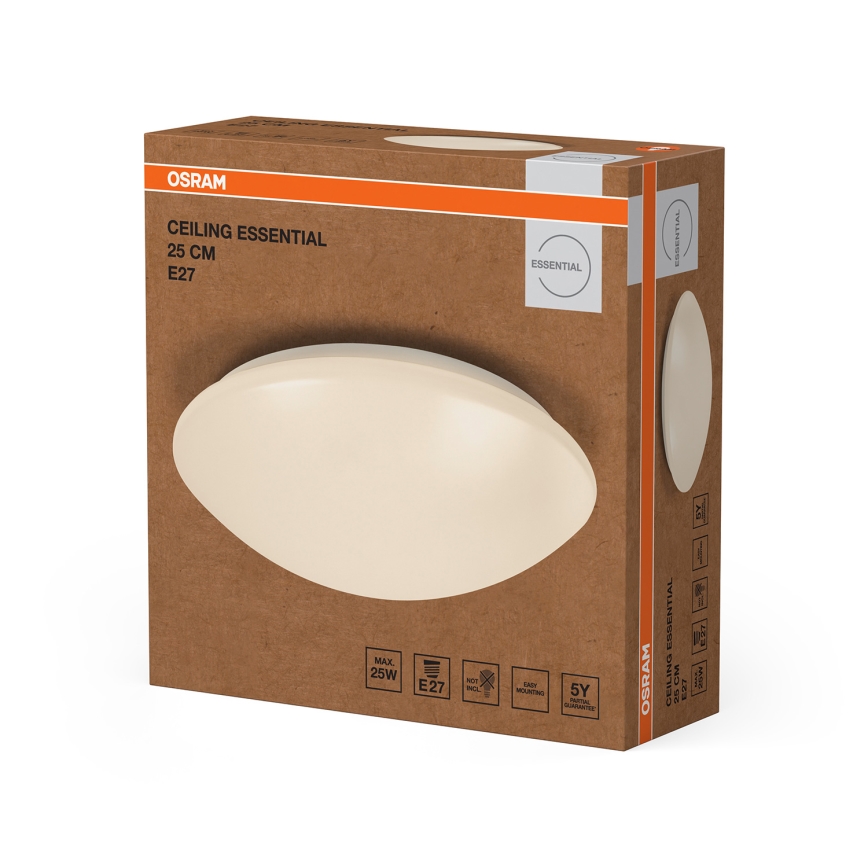 Osram - Lámpara de techo CEILING ESSENTIAL 1xE27/25W/230V Ø 25 cm blanca