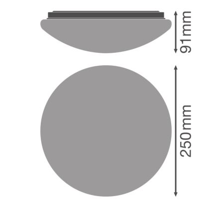 Osram - Lámpara de techo CEILING ESSENTIAL 1xE27/25W/230V Ø 25 cm blanca