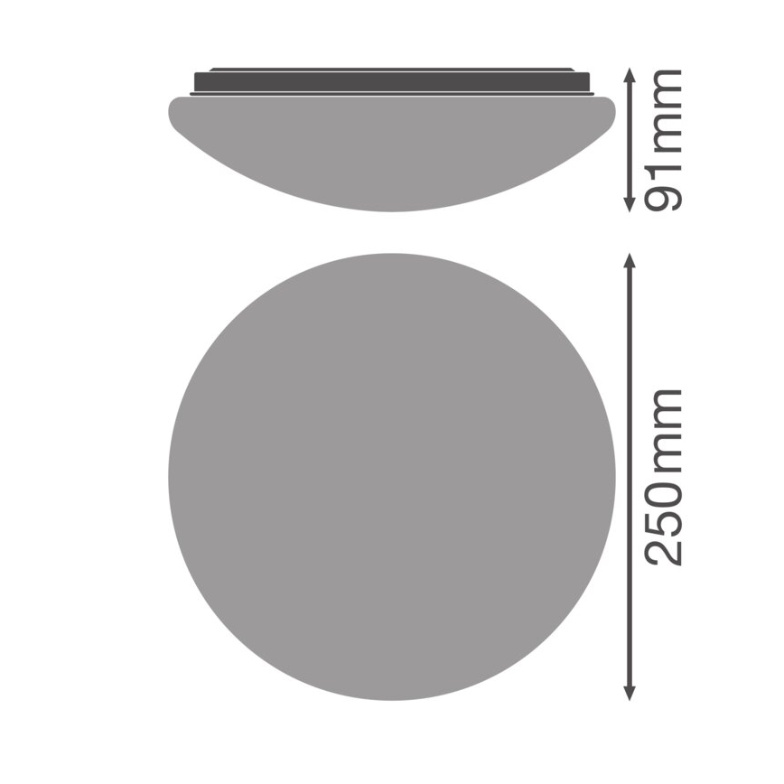 Osram - Lámpara de techo CEILING ESSENTIAL 1xE27/25W/230V Ø 25 cm blanca