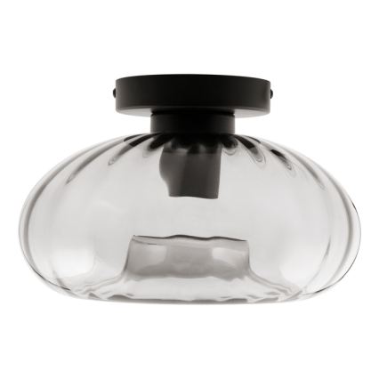 Osram - Lámpara de techo DECOR SMOKE 1xE27/12W/230V Ø 28 cm negro/gris ahumado