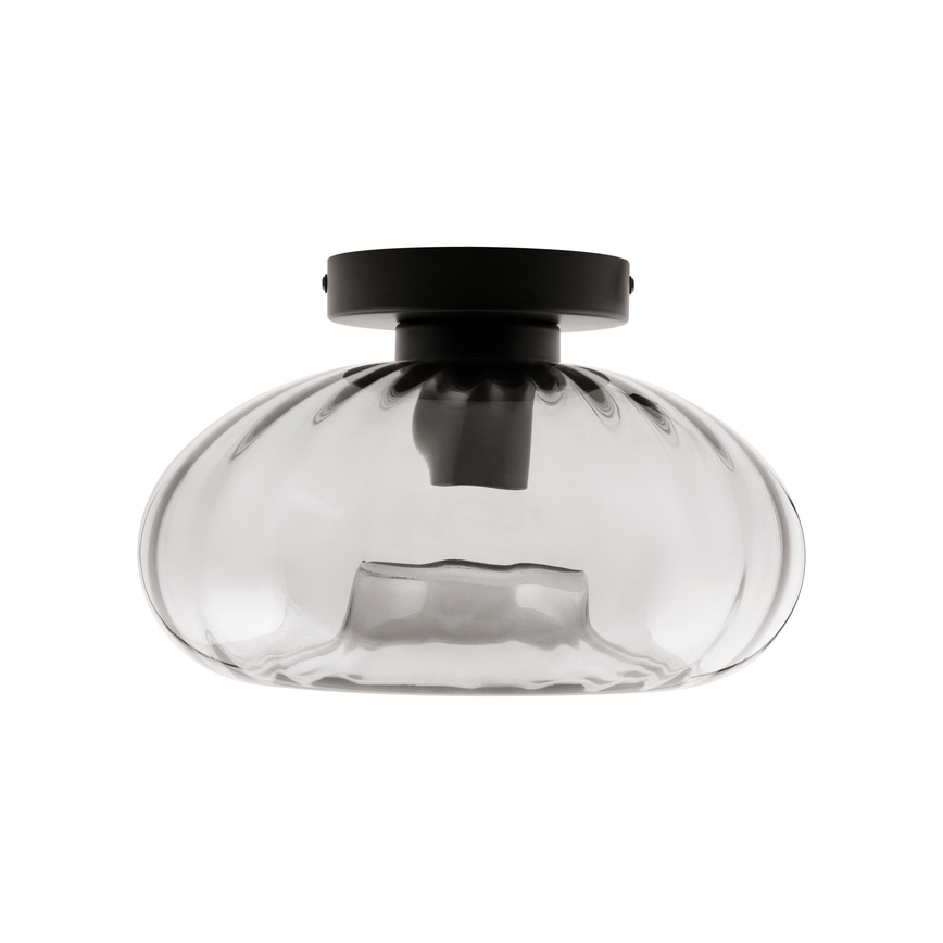 Osram - Lámpara de techo DECOR SMOKE 1xE27/12W/230V Ø 28 cm negro/gris ahumado