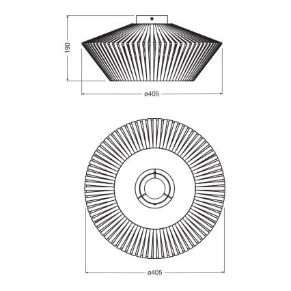 Osram - Lámpara de techo DECOR STRIPES 1xE27/10W/230V Ø 40,5 cm beige