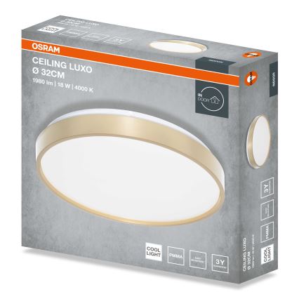 Osram - Lámpara de techo LED CEILING LUXO LED/18W/230V Ø 32 cm, dorada
