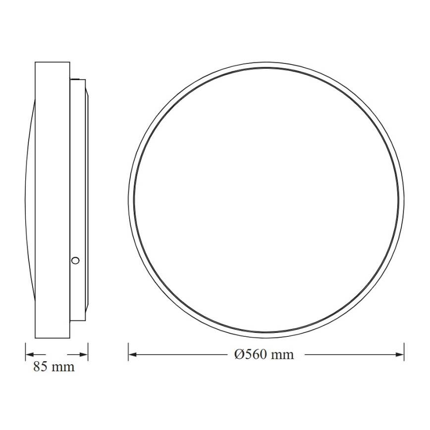 Osram - Lámpara de techo LED CEILING LUXO LED/60W/230V, diámetro 56 cm, plateada