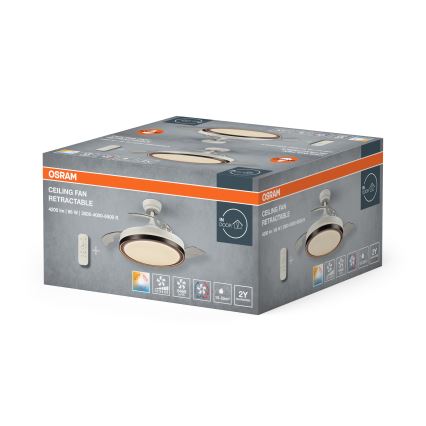 Osram - Lámpara de techo LED con ventilador CEILING FAN LED/66W/230V 3000/4000/6500K blanco + mando a distancia
