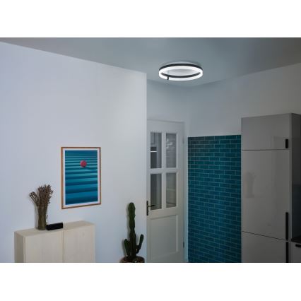 Osram - Luminaria de techo LED DECOR CIRCLE, LED/32W/230V, 3000/4000/6500K, Ø 50 cm, negro/blanco
