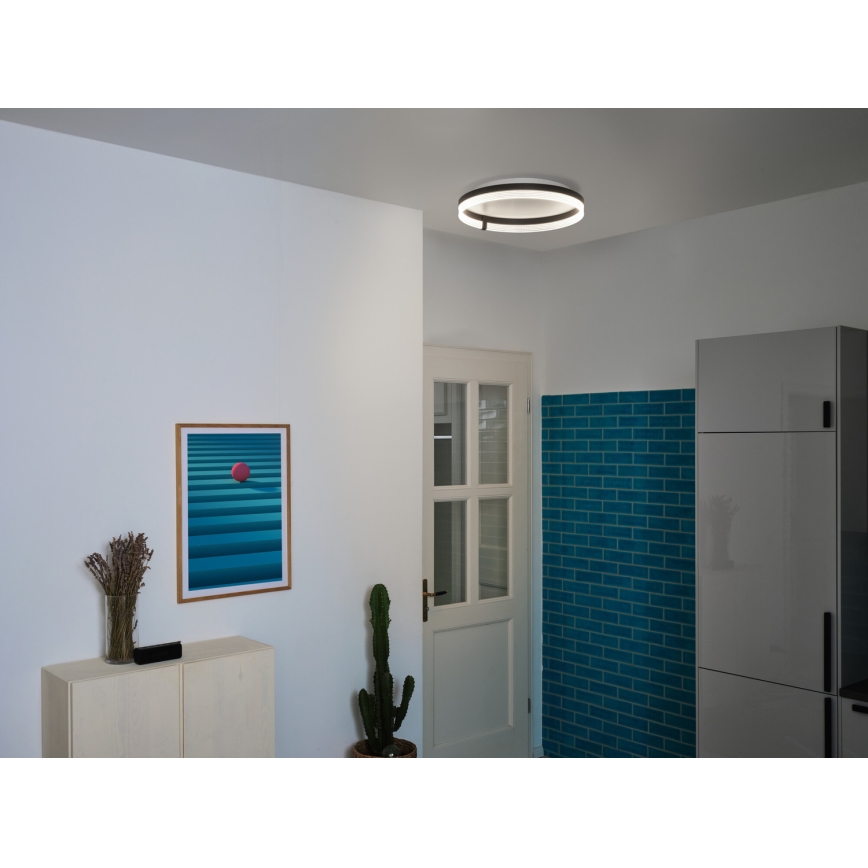 Osram - Luminaria de techo LED DECOR CIRCLE, LED/32W/230V, 3000/4000/6500K, Ø 50 cm, negro/blanco