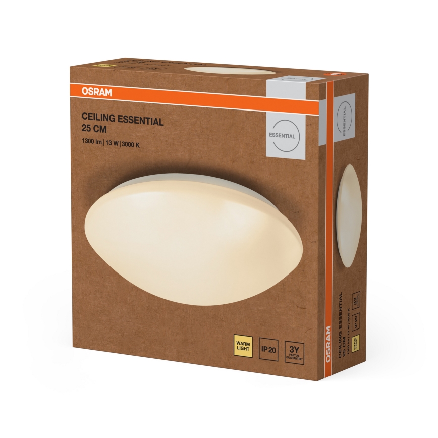 Osram - Lámpara de techo LED ESSENTIAL LED/13W/230V Ø 25 cm blanca