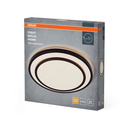 Osram - Lámpara de techo LED ORBIS BERLIN LED/36W/230V Ø 49,2 cm negra