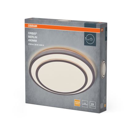 Osram - Lámpara de techo LED ORBIS BERLIN LED/36W/230V Ø 49,2 cm plateada